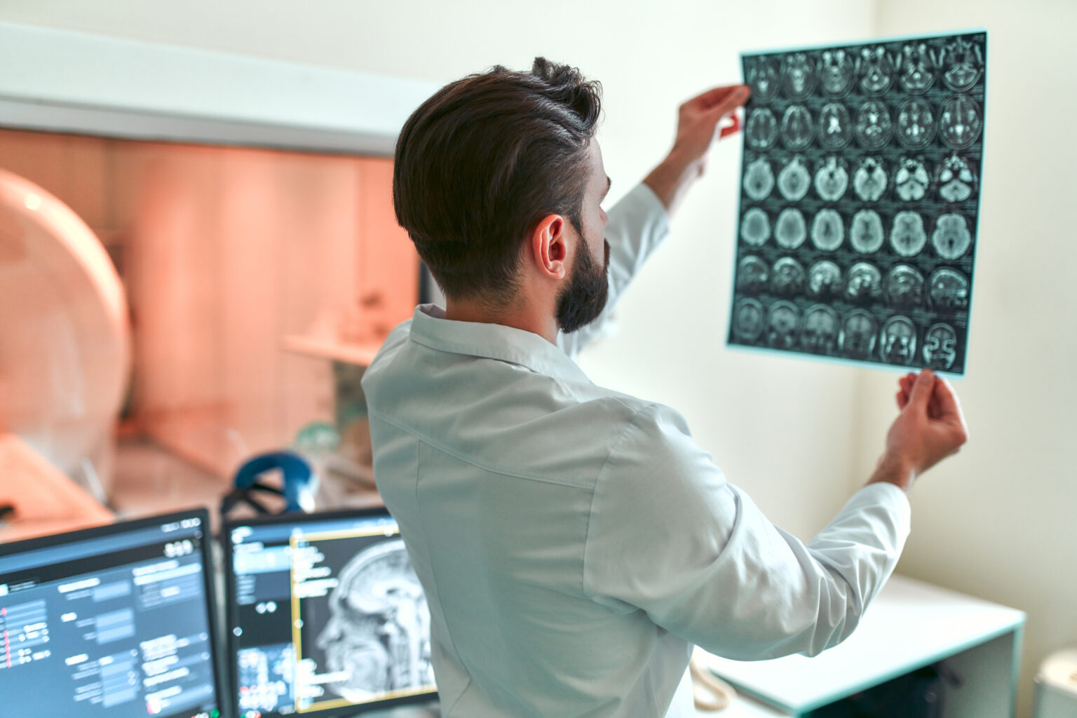 Neurology Consultation Greater Lancashire Hospital   Doctor Examines Mri Scan Patients Brain Control Room 1536x1024 